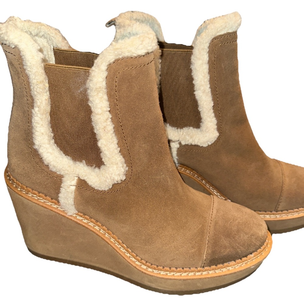 Sam Edelman Brown wedge booties